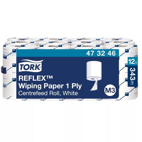 Tork Reflex™ belsőmagos törlőpapír 13cm átm. - 1 rétegű, hófehér, 120m (Karton - 12 tek)