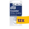 Tork papír poháralátét - 8 rétegű, 9x9, hófehér, 250db (Karton - 12 csg)