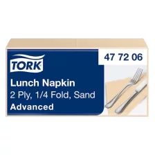   Tork Lunch szalvéta Csontszínű - 2 rétegű, 33x33cm, 1/4 hajtás, 200 lap