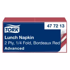   Tork Lunch szalvéta Bordó - 2 rétegű, 33x33cm, 1/4 hajtás, 200 lap