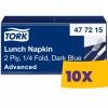 Tork Lunch szalvéta Sötétkék - 2 rétegű, 33x33cm, 1/4 hajtás, 200 lap (Karton - 10 csg)