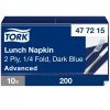 Tork Lunch szalvéta Sötétkék - 2 rétegű, 33x33cm, 1/4 hajtás, 200 lap (Karton - 10 csg)