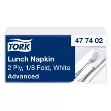   Tork Lunch szalvéta Fehér - 2 rétegű, 33x33cm, 1/8 hajtás, 200 lap