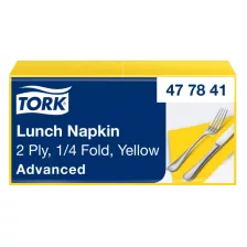   Tork Lunch szalvéta Sárga - 2 rétegű, 33x33cm, 1/4 hajtás, 200 lap