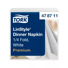   Tork LinStyle® Dinner szalvéta Fehér - 39x39cm, 1/4 hajtás, 50 lap
