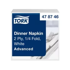   Tork Dinner szalvéta Fehér - 2 rétegű, 39x39cm, 1/4 hajtás, 150 lap