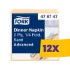 Tork Dinner szalvéta Csontszínű - 2 rétegű, 39x39cm, 1/4 hajtás, 150 lap (Karton - 12 csg)