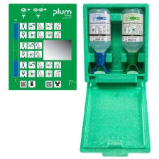   Plum 4862 Eyewash Box szemkimosó doboz - 1x500ml pH semleges + 1x500ml Duo 0,9% szemkimosó