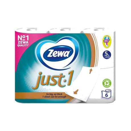 Zewa Just1 Premium toalettpapír - 5 rétegű 6 tekercses