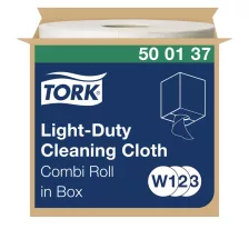  Tork Light-duty tisztítókendő 25cm átm. - 1 rétegű, fehér, 150m