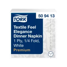   Tork Premium Elegance szalvéta Fehér - 39x39cm, 1/4 hajtás, 50 lap