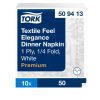 Tork Premium Elegance szalvéta Fehér - 39x39cm, 1/4 hajtás, 50 lap (Karton - 10 csg)