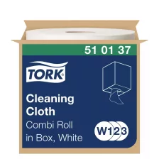   Tork tisztítókendő 25cm átm. - 1 rétegű, hófehér, 152m