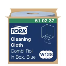 Tork tisztítókendő 25cm átm. - 1 rétegű, kék, 152m