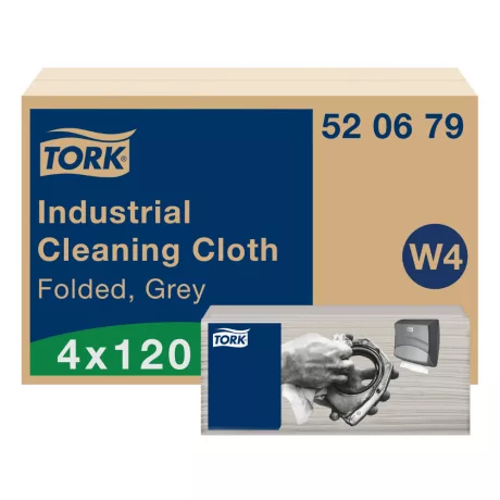 Tork ipari tisztítókendő - szürke, 41,5x35,5cm, 120 lap (Karton - 4 csg)