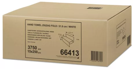 Tork Singlefold hajtogatott kéztörlő - 2 rétegű, fehér, 250 lap (Karton - 15 csg)