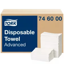   Tork Advanced eldobható papírtörölköző - 5 rétegű, hófehér, 30x70cm, 250 lap