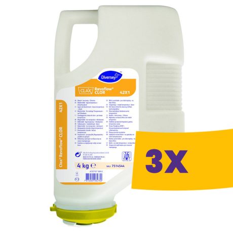 Clax Revoflow Clor 42X1 Klór bázisú fehérítő hatású adalékanyag alacsony hőfokú technológiákhoz 4kg (Karton - 3 db)