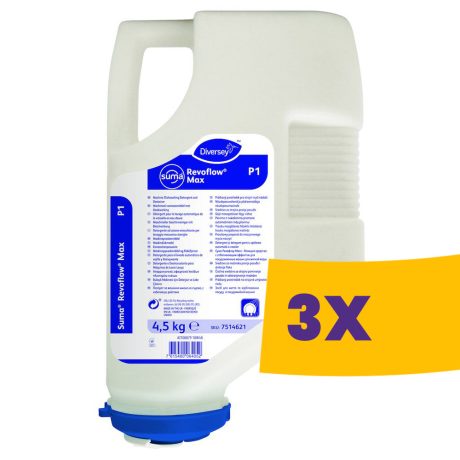 Suma Revoflow Max P1 Gépi mosogatószer lágy vízhez 4,5kg (Karton - 3 db)