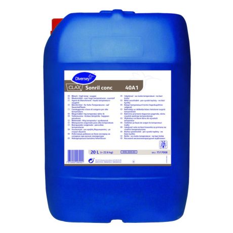 Clax Sonril conc 40A1 Oxigén-bázisú fehérítőszer koncentrátum magas hőmérsékletű mosáshoz 20L