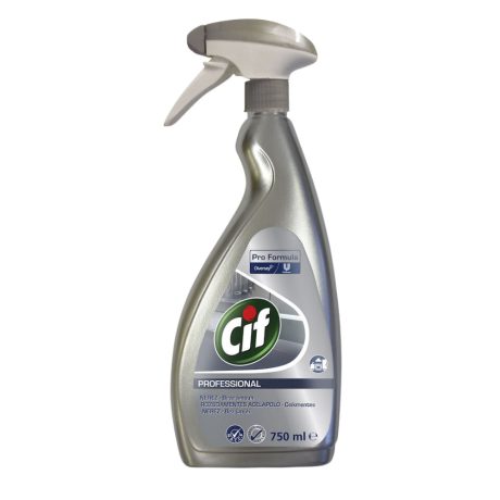 Cif Pro Formula Stainless Steel & Glass 750ml Rozsdamentes acél- és üvegtisztítószer