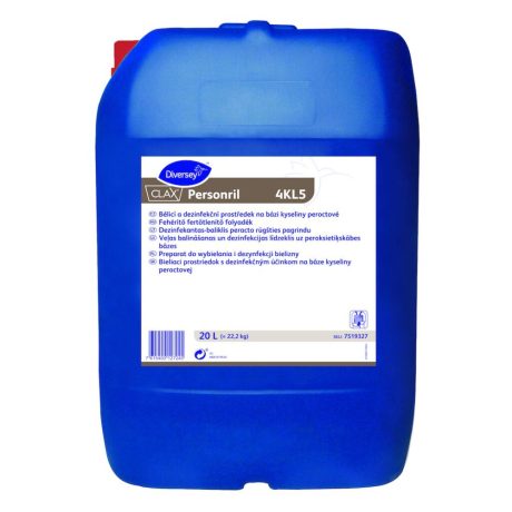 Clax Personril  4KL5 Oxigén bázisú fertőtlenítő mosószer alacsony hőfokú mosáshoz, színes textíliákhoz 20L