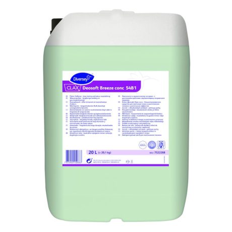 Clax Deosoft Breeze conc 54B1 Hosszan tartó hatású, szagsemlegesítő hatású textilöblítőszer 20L