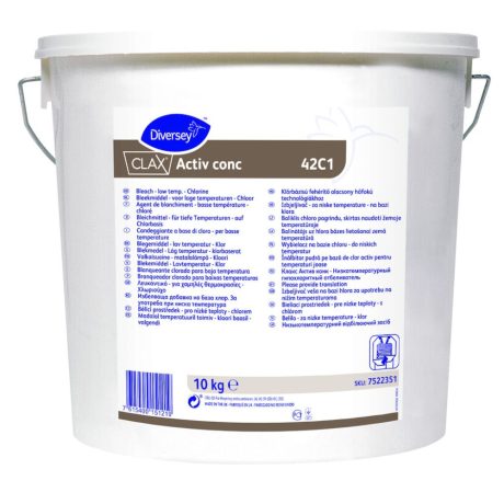Clax Activ Conc 42C1 Klórbázisú fehérítő mosópor alacsony hőfokú technológiákhoz 10kg