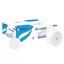   Lucart Identity Autocut Strong 900 ID Műanyag dudás WC papír 19cm átm. - 2 rétegű, hófehér, 202m (Karton - 12 tekercs)