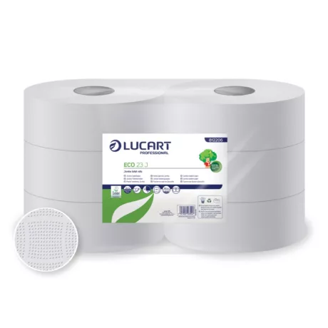 Lucart Eco 23J WC papír 23cm átm. - 2 rétegű, fehér, 165m (Karton - 6 tek)