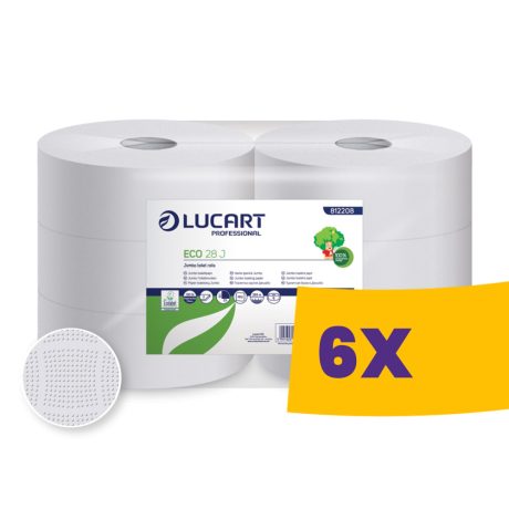 Lucart Eco 28J környezetbarát WC papír 28cm átm. - 2 rétegű, fehér, 265m (Karton - 6 tek)