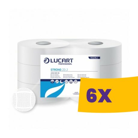 Lucart Strong 23J WC papír 23cm átm. - 2 rétegű, hófehér, 185m (Karton - 6 tek)