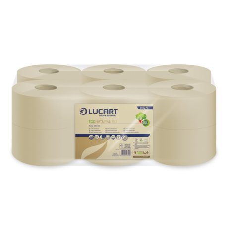 Lucart EcoNatural 19J Plus WC papír 19cm átm. - 2 rétegű, havanna, 160m (Karton - 12 tek)
