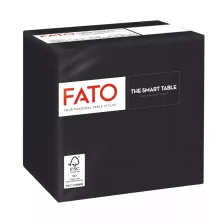  FATO Smart Table koktélszalvéta Fekete - 2 rétegű, 24x24cm, 100 lap