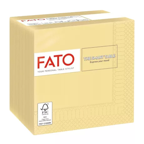 FATO Smart Table koktélszalvéta Pezsgő - 2 rétegű, 24x24cm, 100 lap