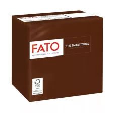   FATO Smart Table koktélszalvéta Csokoládébarna - 2 rétegű, 24x24cm, 100 lap