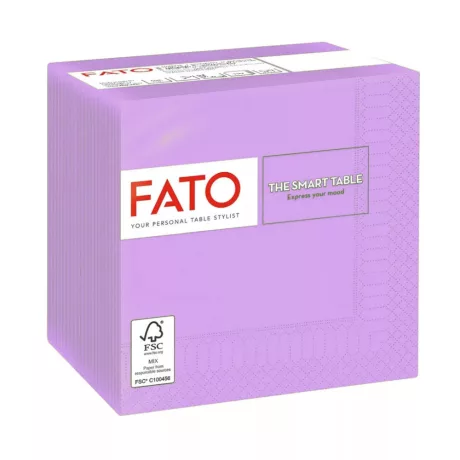 FATO Smart Table koktélszalvéta Lila - 2 rétegű, 24x24cm, 100 lap