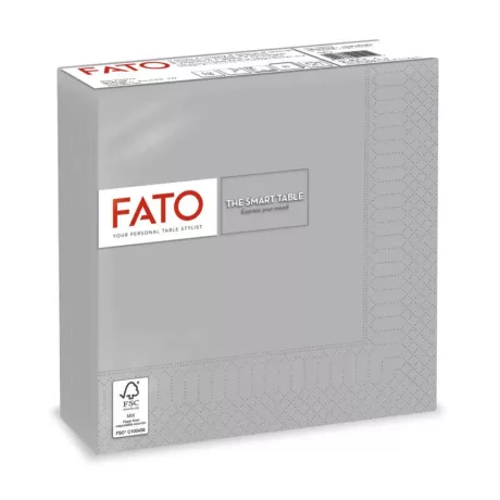 FATO Smart Table szalvéta Ezüst - 2 rétegű, 33x33cm, 50 lap