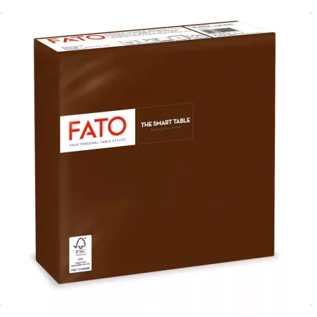 FATO Smart Table szalvéta Csokoládébarna - 2 rétegű, 33x33cm, 50 lap