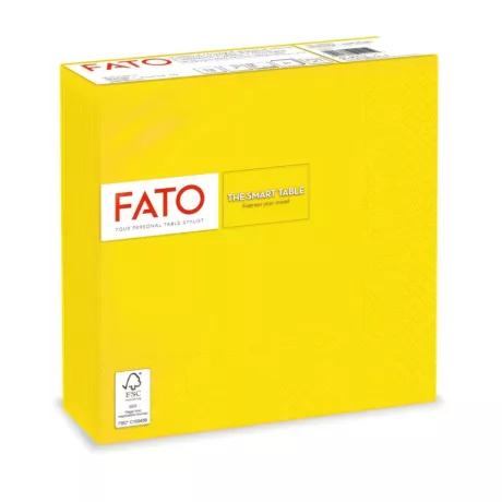 FATO Smart Table szalvéta Citromsárga - 2 rétegű, 33x33cm, 50 lap