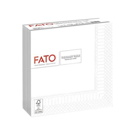 FATO Smart Table hófehér szalvéta, 33x33cm, 2 rétegű 50 lapos