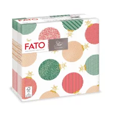   FATO Star karácsonyi mintás szalvéta Bubble Gold - 2 rétegű, 38x38cm, 40 lap