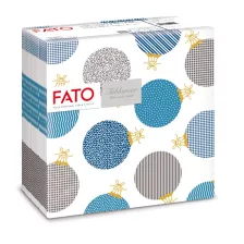   FATO Star karácsonyi mintás szalvéta Bubble Silver - 2 rétegű, 38x38cm, 40 lap