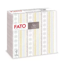   FATO Star karácsonyi mintás szalvéta Ribbon Silver - 2 rétegű, 38x38cm, 40 lap