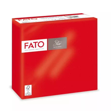 FATO Star szalvéta Piros - 2 rétegű, 38x38cm, 40 lap