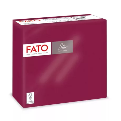FATO Star szalvéta Bordó - 2 rétegű, 38x38cm, 40 lap