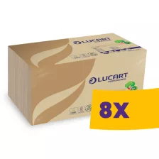   Lucart EcoNatural 130 T MAXI szalvéta - 2 rétegű, havanna, 30x30cm, 500 lap (Karton - 8 csomag)