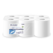   Lucart L-One Strong Maxi 450 ipari törlőpapír 18cm átm. - 2 rétegű, hófehér, 158m (Karton - 6 tek)