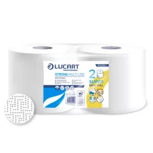   Lucart Strong Multi-Use ipari törlőpapír 25cm átm. - 2 rétegű, hófehér, 175m (Karton - 2 tekercs)