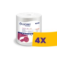   Lucart Texicell L-One 180 textil erősségű szöszszegény belsőmagos törlőpapír 20cm átm. - hófehér, 61m (Karton - 4 tekercs)